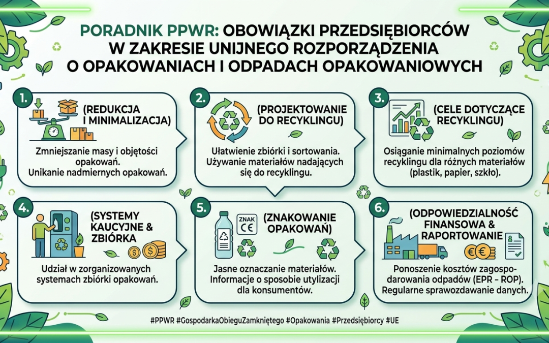 Poradnik PPWR. Obowiązki przedsiębiorców w zakresie unijnego rozporządzenia o opakowaniach i odpadach opakowaniowych.